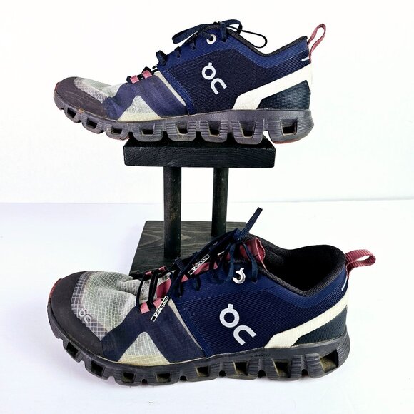 On Cloud X Shift Cloudtec Lightweight Women's Maroon & Navy Sneakers, Sz 6.5 - Picture 2 of 10